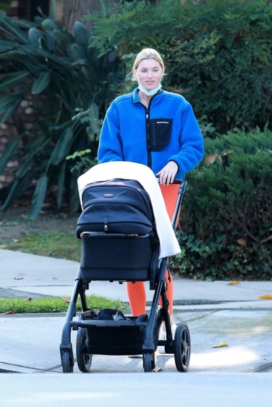 ELSA HOSK Out with Her Baby in Pasadena 09/24/2021