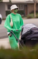 ELSA HOSK Out with Her Baby in Pasadena 09/26/2021