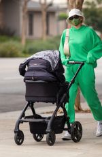 ELSA HOSK Out with Her Baby in Pasadena 09/26/2021