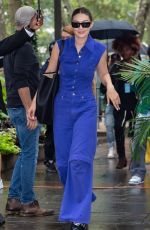 GIGI HADID Arrives at Moschino SS22 Show at New York Fashion Week 09/09/2021