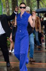 GIGI HADID Arrives at Moschino SS22 Show at New York Fashion Week 09/09/2021