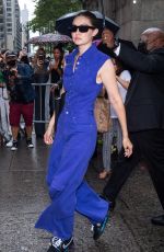 GIGI HADID Arrives at Moschino SS22 Show at New York Fashion Week 09/09/2021