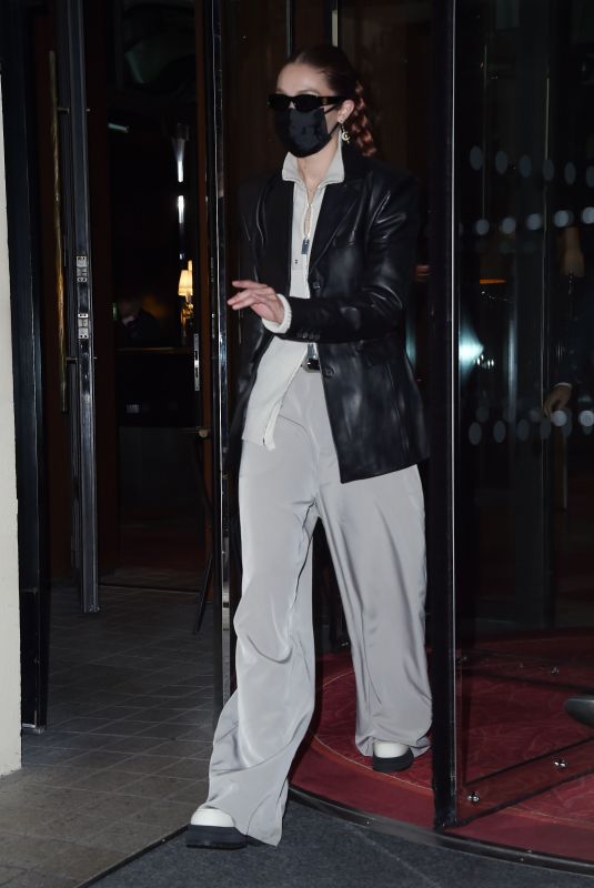 GIGI HADID Arrives at Thierry Mugler: Couturissime Photocall at Paris Fashion Week 09/28/2021