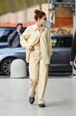 GIGI HADID Arrives at Versace SS22 Fashion Show in Milan 09/23/2021