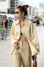 GIGI HADID Arrives at Versace SS22 Fashion Show in Milan 09/23/2021