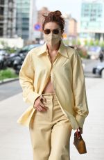 GIGI HADID Arrives at Versace SS22 Fashion Show in Milan 09/23/2021