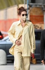 GIGI HADID Arrives at Versace SS22 Fashion Show in Milan 09/23/2021