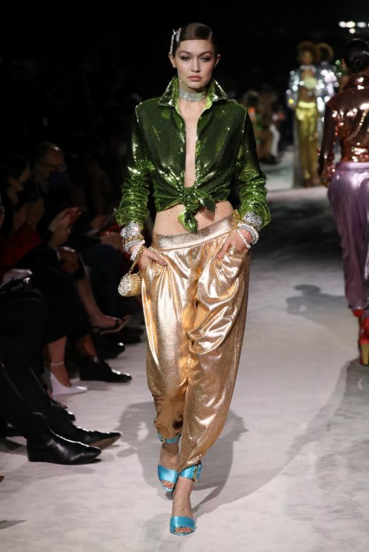 GIGI HADID at Tom Ford Runway Show at New York Fashion Week 09/12/2021