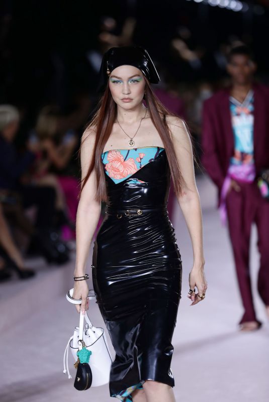 GIGI HADID at Versace SS22 Runway Show in Milan 09/24/2021