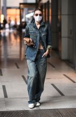 GIGI HADID Leaves Alberta Ferretti Show at Milan Fashion Week 09/22/2021