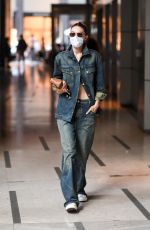 GIGI HADID Leaves Alberta Ferretti Show at Milan Fashion Week 09/22/2021