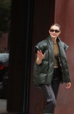 GIGI HADID Leaves Her Apartment in New York 09/12/2021