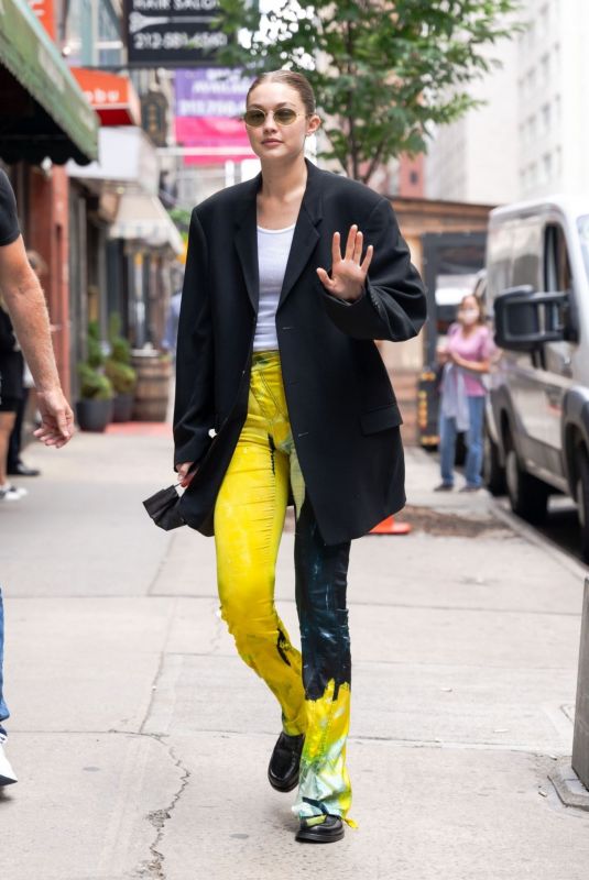 GIGI HADID Out and About in New York 09/08/2021