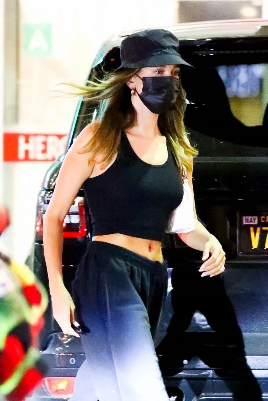 HAILEY BIEBER Night Out in Los Angeles 09/24/2021