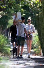 HAILEY CLAUSON and Julian Herrera Out with Their Dog in Venice Beach 09/03/2021