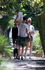 HAILEY CLAUSON and Julian Herrera Out with Their Dog in Venice Beach 09/03/2021