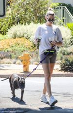 HAILEY CLAUSON and Julian Herrera Out with Their Dog in Venice Beach 09/03/2021
