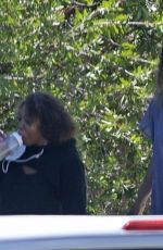 HALLE BERRY on the Set of Sweaty Betty Workout Clothes Commercial in Malibu 09/14/2021