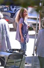 HALLE BERRY on the Set of Sweaty Betty Workout Clothes Commercial in Malibu 09/14/2021