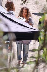 HALLE BERRY on the Set of Sweaty Betty Workout Clothes Commercial in Malibu 09/14/2021