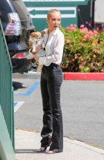 HEATHER RAE YOUNG on the Set of Selling Sunset at Sunset Plaza in West Hollywood 09/16/2021