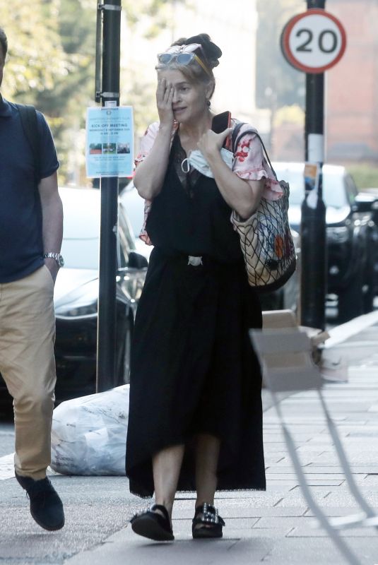 HELENA BONHAM CARTER Out and About in London 09/08/2021