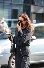 IRINA SHAYK Leaves a Fitting Session at Paris Fashion Week 09/29/2021
