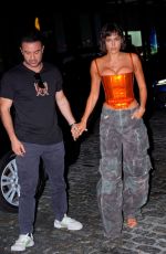 IRINA SHAYK Leaves Bvlgari x B.Zero1 Party in New York 09/08/2021