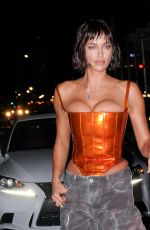 IRINA SHAYK Leaves Bvlgari x B.Zero1 Party in New York 09/08/2021