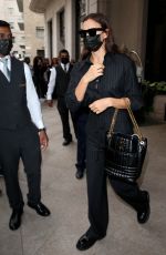 IRINA SHAYK Leaves Her Hotel in Milan 09/27/2021