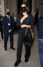 IRINA SHAYK Leaves Her Hotel in Milan 09/27/2021