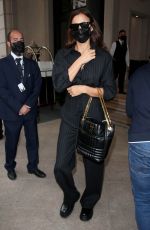 IRINA SHAYK Leaves Her Hotel in Milan 09/27/2021