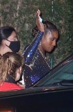 ISSA RAE Leaves Academy Museum of Motion Pictures Opening Gala in Los Angeles 09/25/2021
