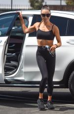 JENNA JOHNSON in Tights Arrives at Dancing With the Stars Rehearsals in Los Angeles 09/03/2021
