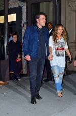JENNIFER LOPEZ and Ben Affleck Out for Dinner after Her Global Citizen Performance 09/25/2021