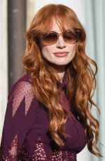 JESSICA CHASTAIN Arrives at Lido in Venice 09/05/2021