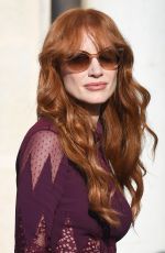 JESSICA CHASTAIN Arrives at Lido in Venice 09/05/2021