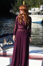 JESSICA CHASTAIN Arrives at Lido in Venice 09/05/2021