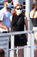 JESSICA CHASTAIN at Airport in Venice 09/06/2021