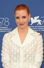 JESSICA CHASTAIN at Scenes from a Marriage Photocall at 78th Venice Film Festival 09/04/2021