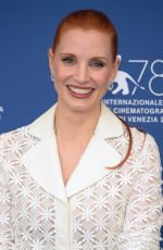 JESSICA CHASTAIN at Scenes from a Marriage Photocall at 78th Venice Film Festival 09/04/2021