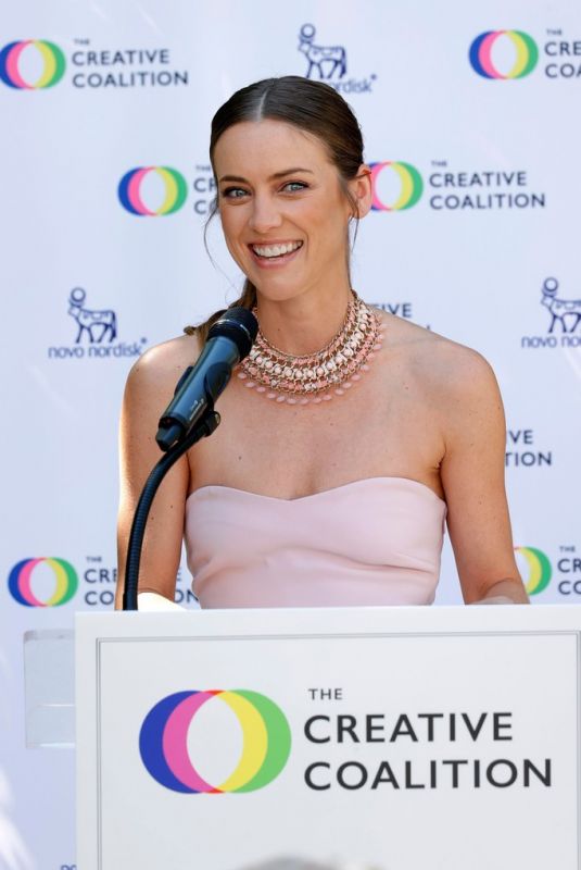 JESSICA STROUP at 7th Annual Television Humanitarian Awards in Los Angeles 09/18/2021