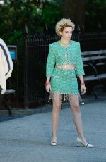 JULIA GARNER on the Set of Inventing Anna in New York 09/26/2021