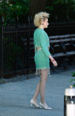 JULIA GARNER on the Set of Inventing Anna in New York 09/26/2021