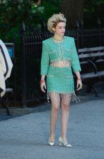 JULIA GARNER on the Set of Inventing Anna in New York 09/26/2021