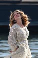JULIA ROBERTS on the Set of Lancome Commercial in Paris 09/17/2021
