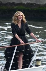 JULIA ROBERTS on the Set of Lancome Commercial in Paris 09/17/2021