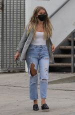 JULIANNE HOUGH in Ripped Denim Out in West Hollywood 09/01/2021