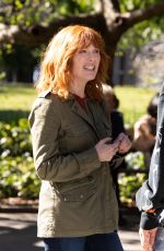 JULIANNE MOOR on the Set of Sharper at Washington Square Park in New York 09/29/2021