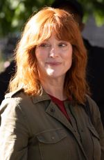 JULIANNE MOOR on the Set of Sharper at Washington Square Park in New York 09/29/2021